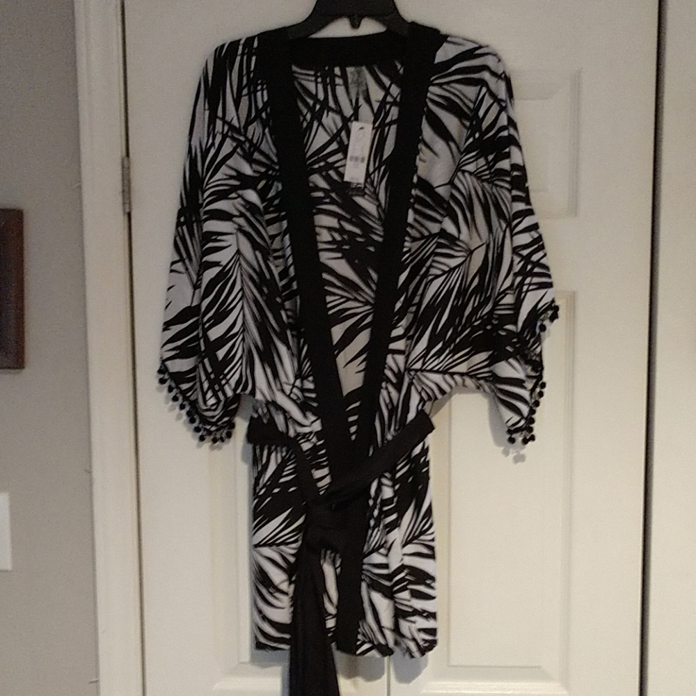 NWT-Open Front w Tie Kimono/Swimsuit Cover